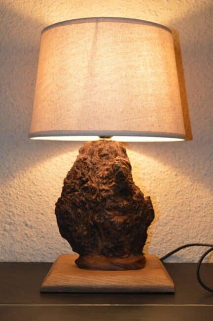 luminaire loupe châtaignier